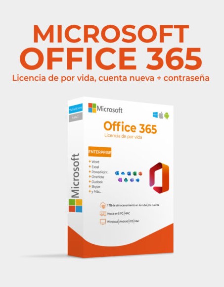 Office 365 5 PC de por vida + Bono curso de Word