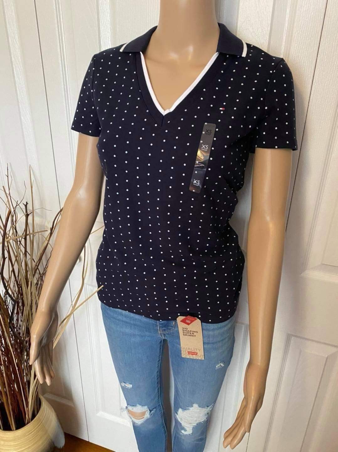 Blusa Casual Manga Corta Tommy Hilfiger Original