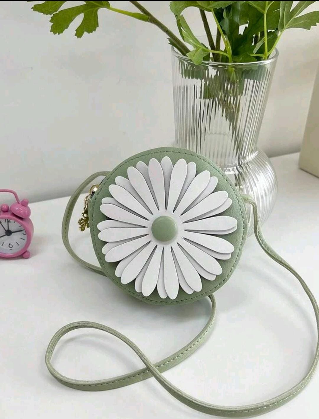 Bolso Verde de flor