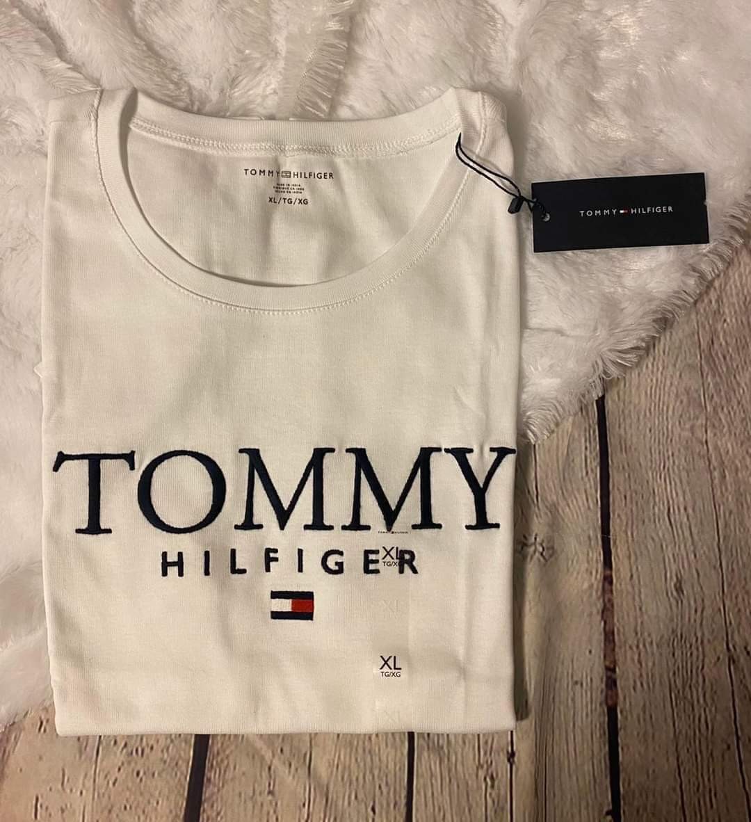 Blusa Casual Manga Corta Tommy Hilfiger Original blanco hueso