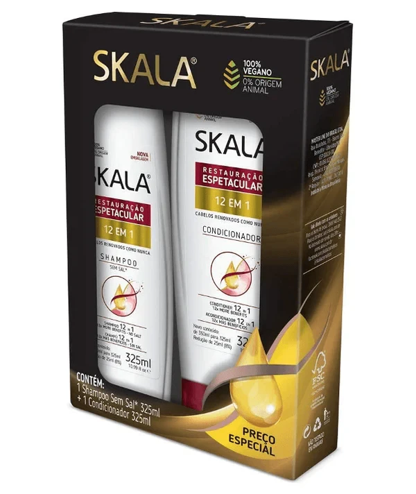 Combo Skala Brilho Impecável Ceramidas G3 - Shampoo y Acondicionador