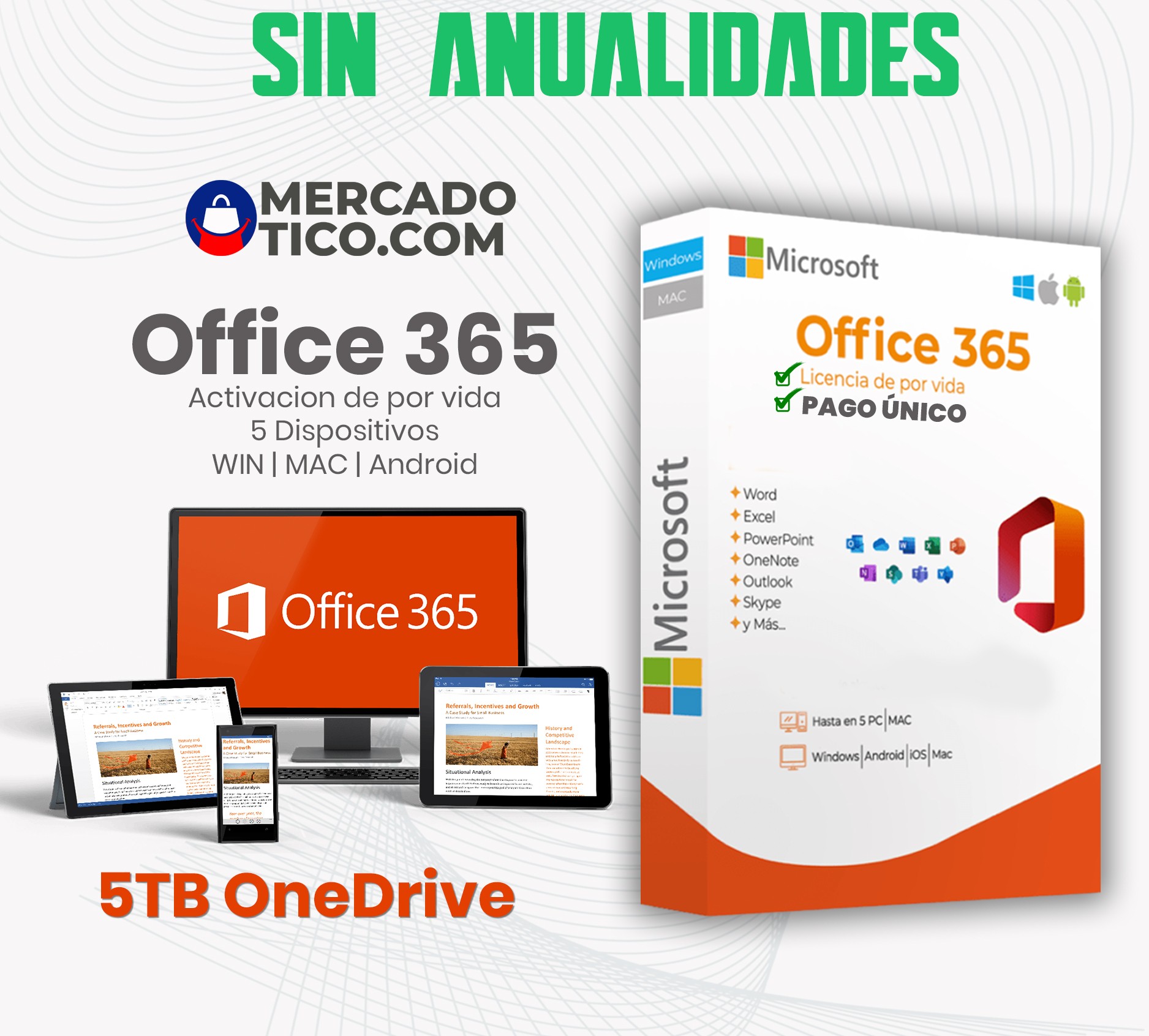 Office 365 más 5TB OneDrive de por vida